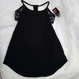 Top Bra TYR Active 2 in 1 Tankini  Black Shirt Bra